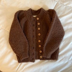 Rylee and cru 2-3 years brown button up sweater.